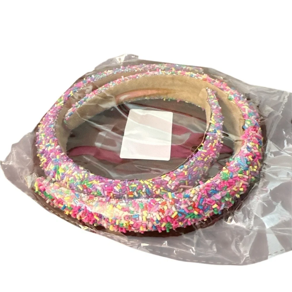 Mommy&Me Set Of Sprinkled Confetti Pink Headbands Theme Party Hair Accessories